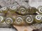 *10* 10mm Silver Washed Matte Black Diamond Flat Jelly Roll Beads